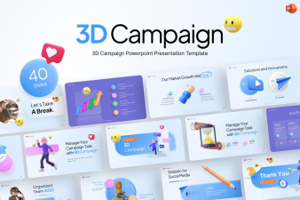 3D Campaign PowerPoint Template